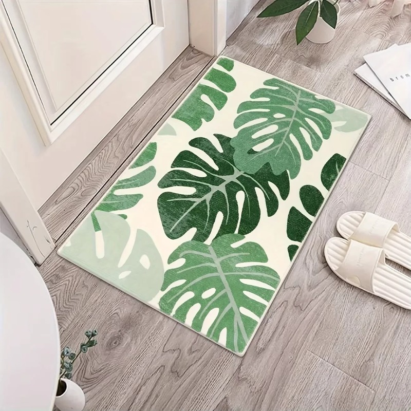 Bamboo Bath Mat - 거북이 무늬 대나무 프린트 소형 카펫