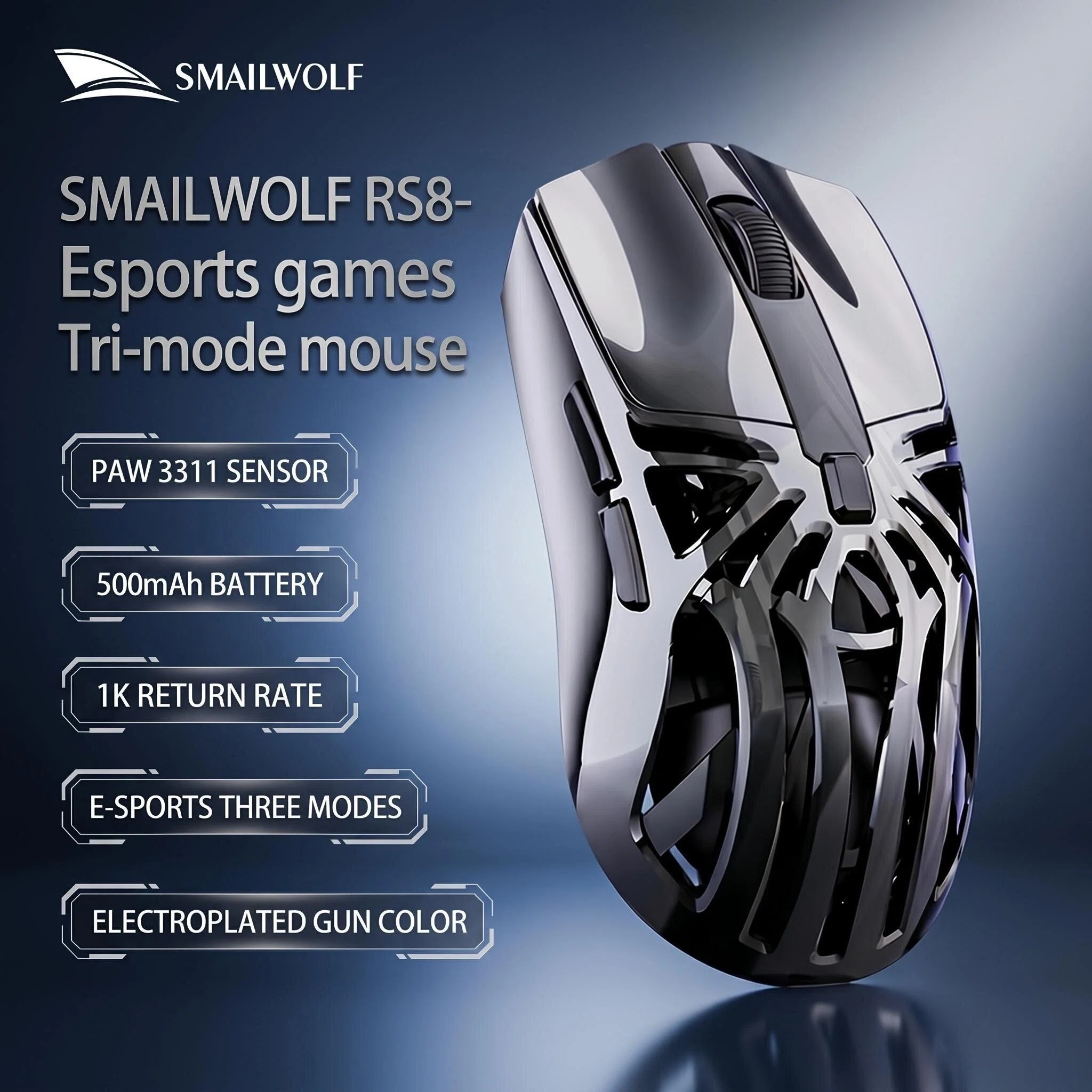 Fitness Journal Planner - SMAILWOLF RS8 Hollow 블루투스 무선 2.4G