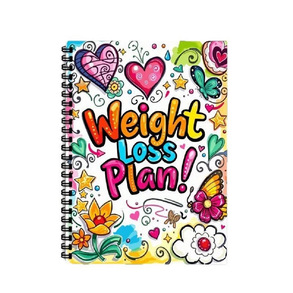Fitness Journal Planner - 체중 감량 계획 일기 스프링형 피트니스