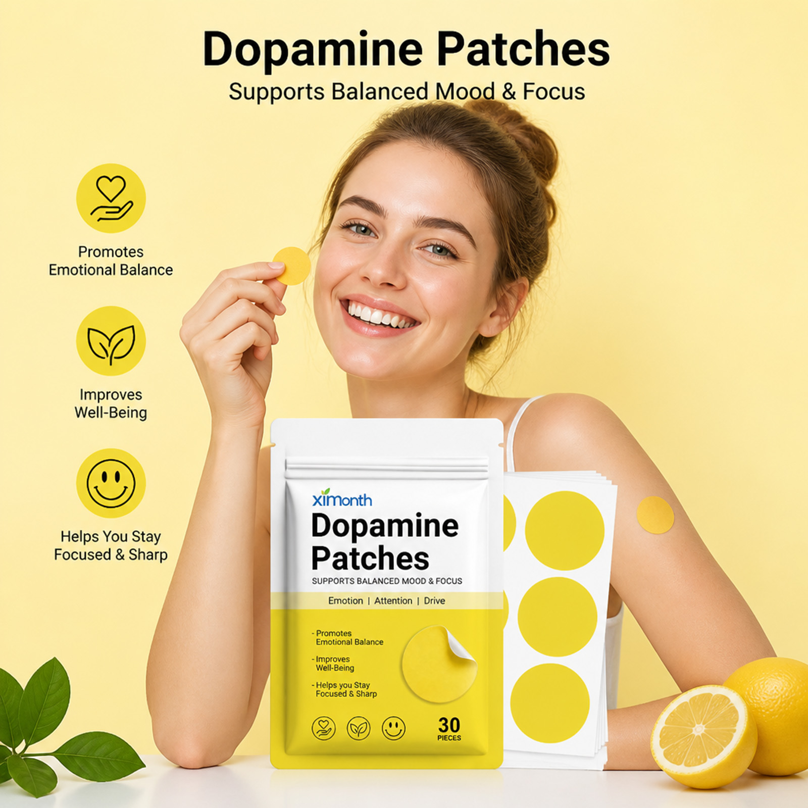 Health Wellness Vitality - 도파민 패치 활력 증진 즉각적인 기분