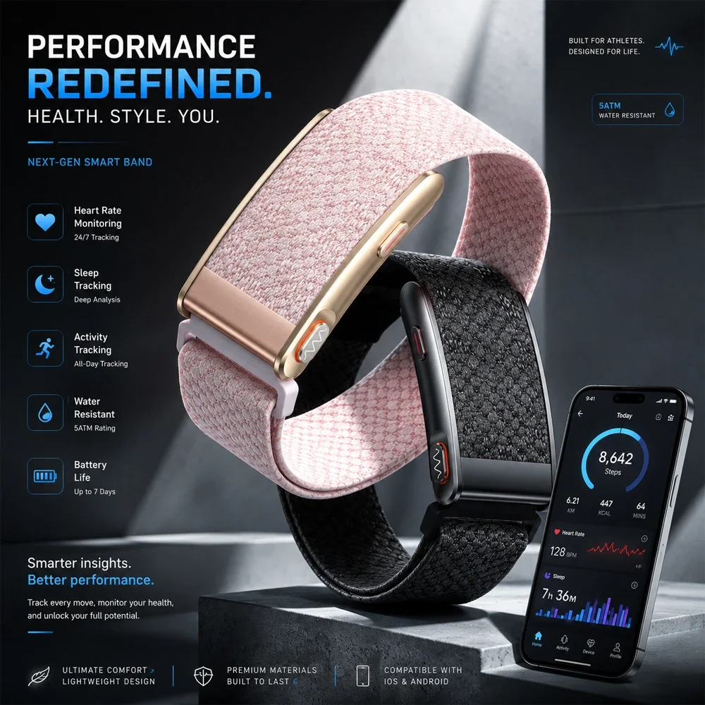 Health Wellness Activities - 신제품 스크린리스 스마트 헬스 워치 ECG