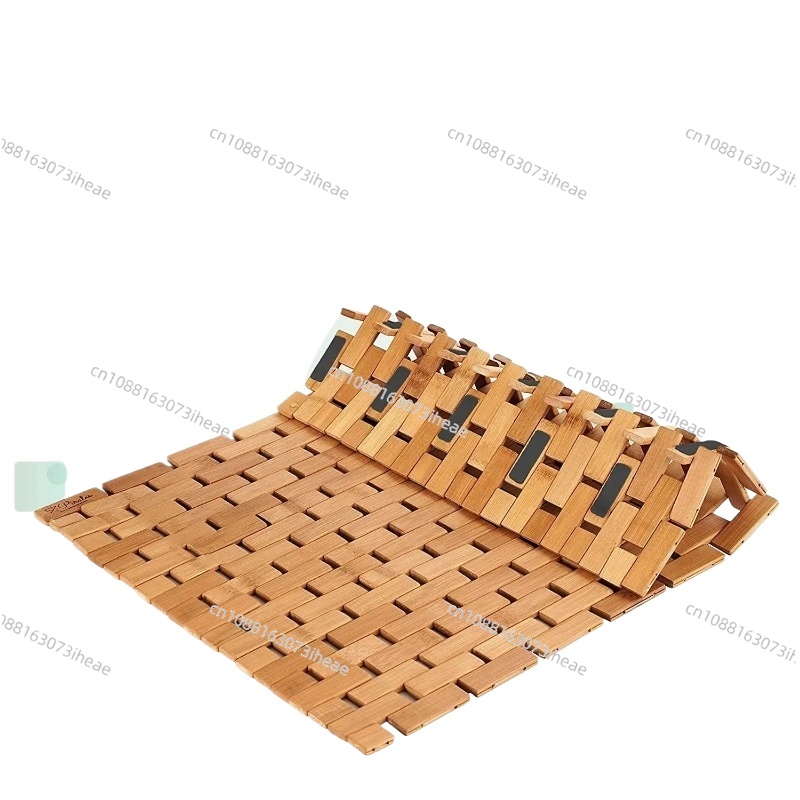Bamboo Bath Mat - 욕실용 대나무 목욕 매트 접이식 목재