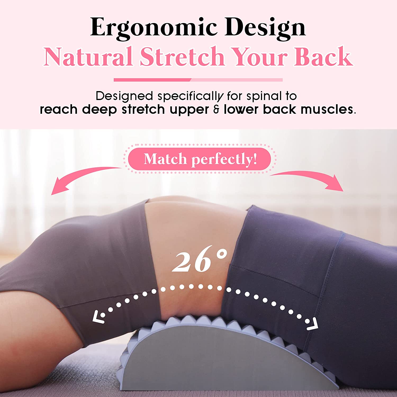 Posture Corrector Back Brace - 허리 통증 완화 치료 스트레칭 베개,
