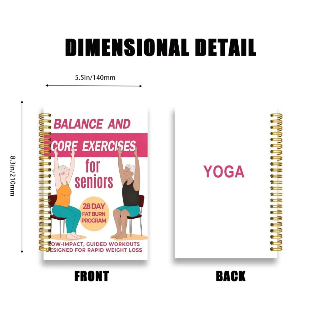 노인을 위한 의자 요가 운동 노트 50페이지 좌식 요가 - Fitness Journal Planner 리뷰 및 가격