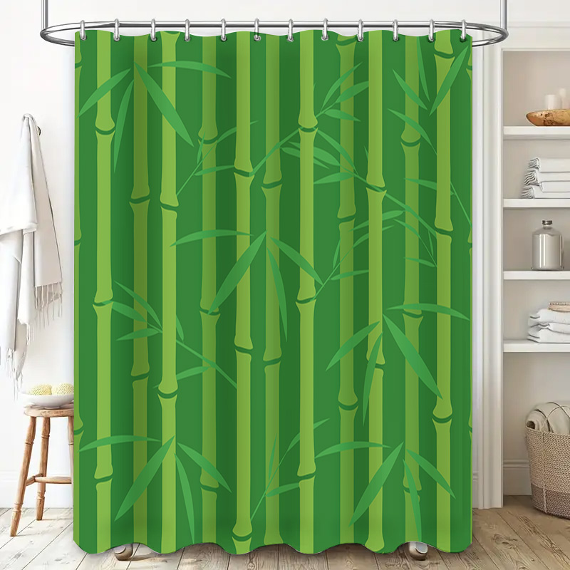 욕실 장식을 위한 줄무늬 패턴의 녹색 대나무 샤워 커튼 - Bamboo Bath Mat 리뷰 및 가격