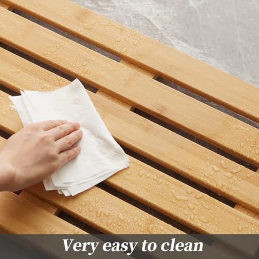 대나무 샤워 매트 (미끄럼 방지 고무 포함), 욕조 매 - Bamboo Bath Mat 리뷰 및 가격