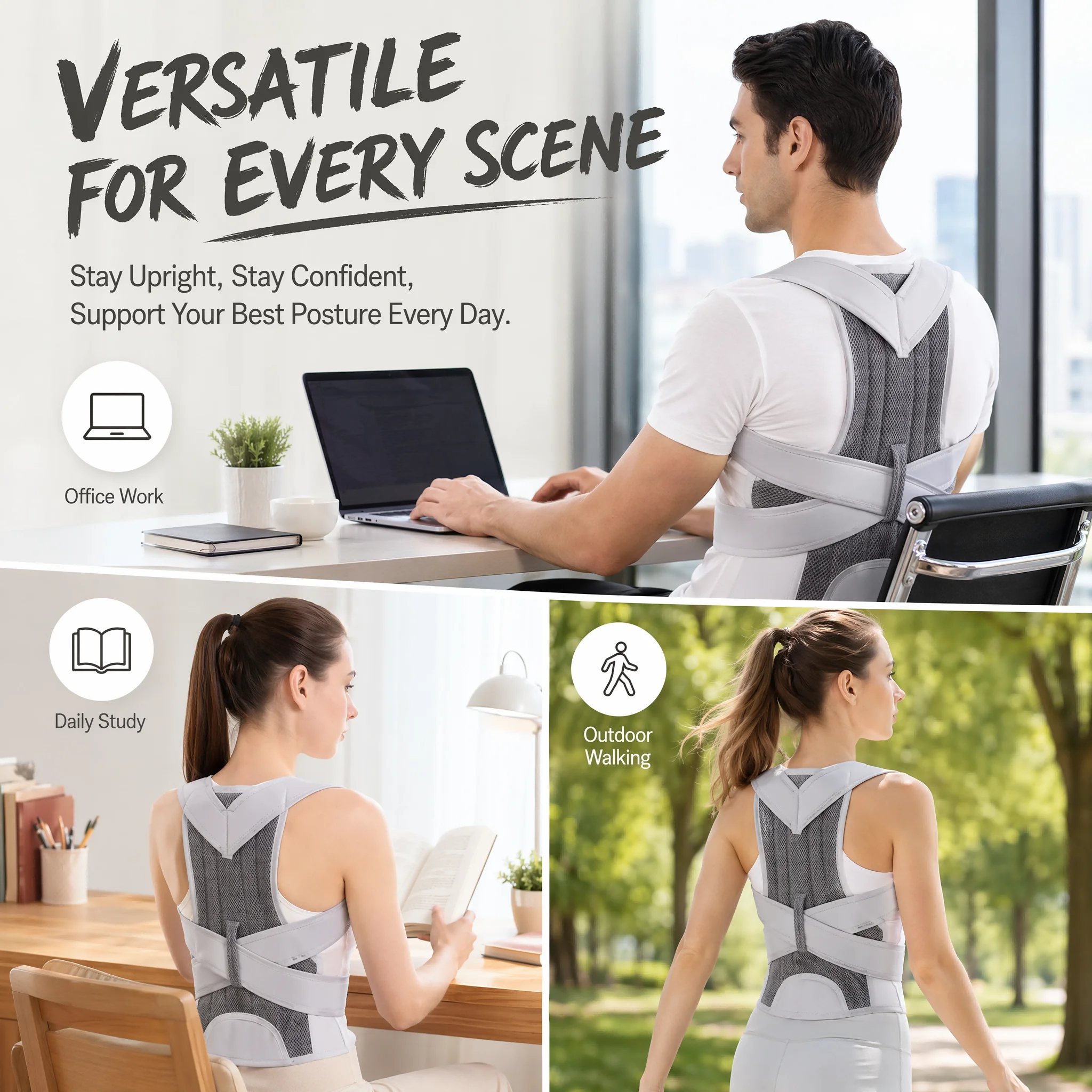 새로운 디자인의 험프백형 등받이 지지대, 상부 등 스트 - Posture Corrector Back Brace 리뷰 및 가격