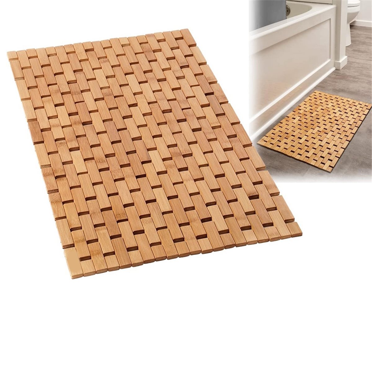 NOCM 대나무 욕실 매트 - 접이식 나무 욕실 매트  - Bamboo Bath Mat 리뷰 및 가격