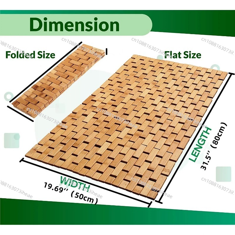 욕실용 대나무 목욕 매트 접이식 목재 욕조 매트 - 사 - Bamboo Bath Mat 리뷰 및 가격