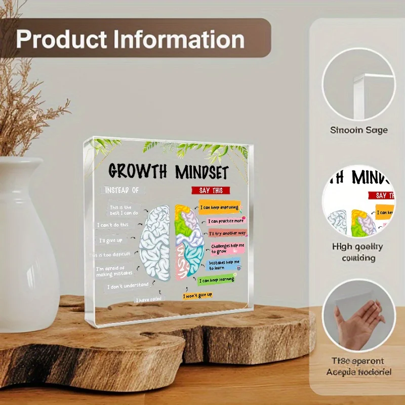 아크릴 정신 건강 표지판 2D 데스크탑 장식 동기 부여 - Health Wellness Mental Health 리뷰 및 가격