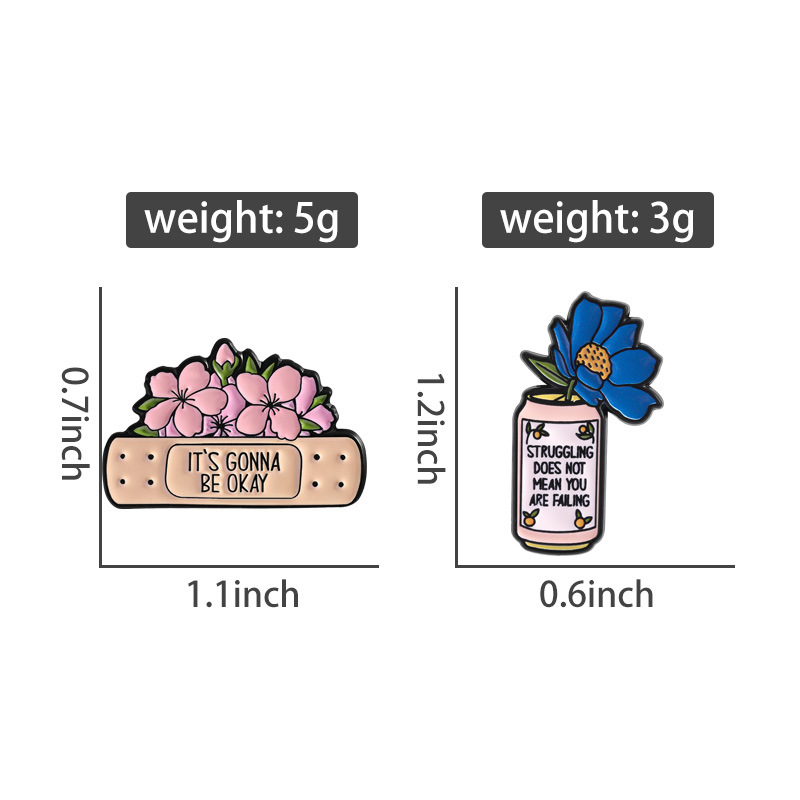 2개 세트 정신 건강 에나멜 핀 세트, 영감을 주는 명 - Health Wellness Mental Health 리뷰 및 가격