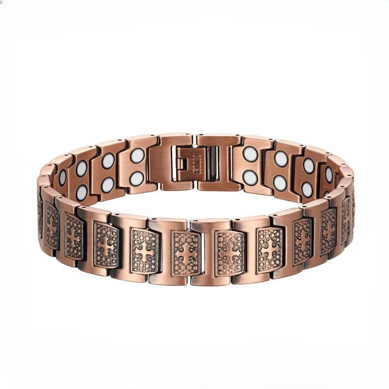 바이킹 자석 팔찌 (남성용) 스테인리스 스틸 십자가 커 - Health Wellness Bracelet 리뷰 및 가격