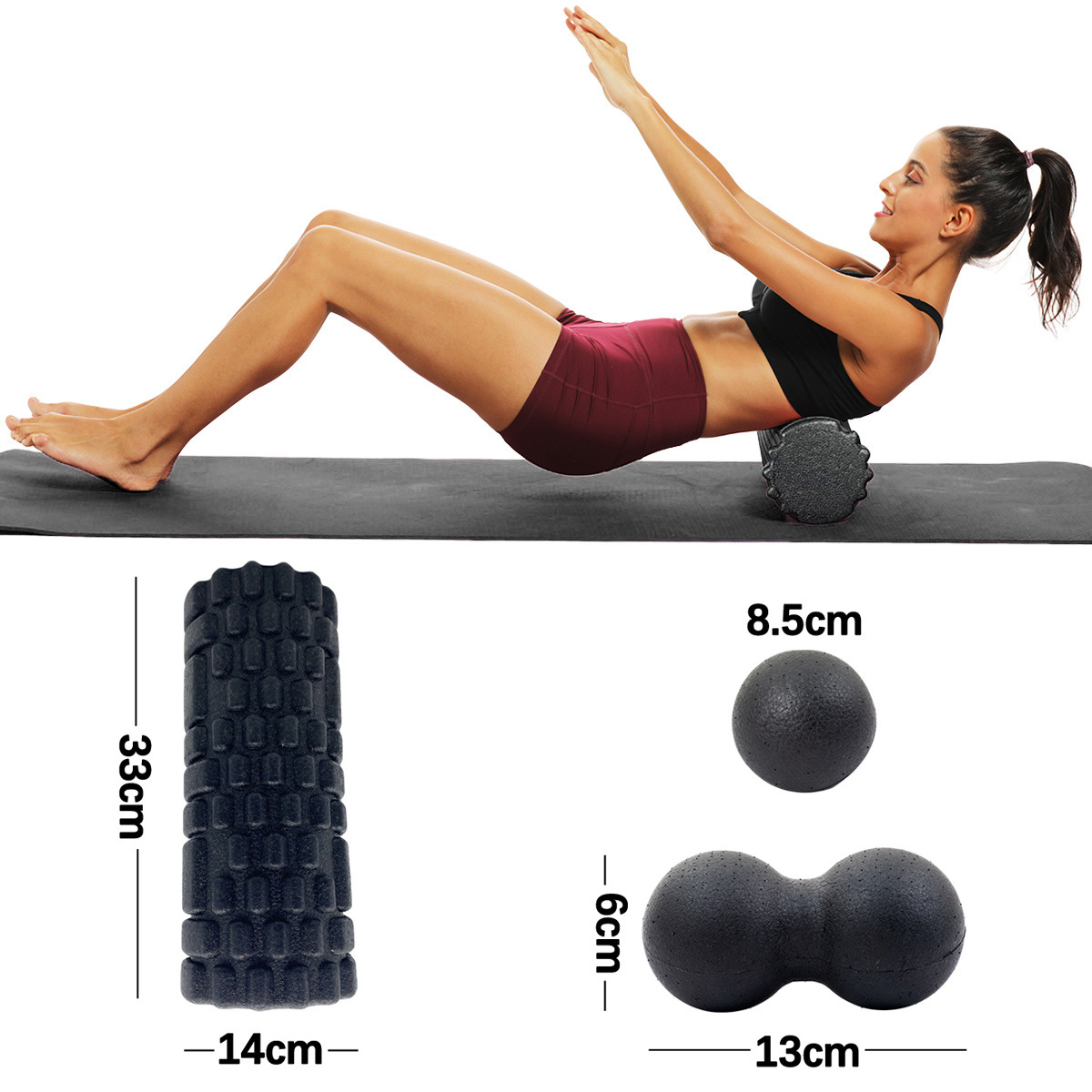 요가 롤러 마사지 땅콩 공 세트, EPP 피트니스 폼  - Foam Roller Trigger Point 리뷰 및 가격