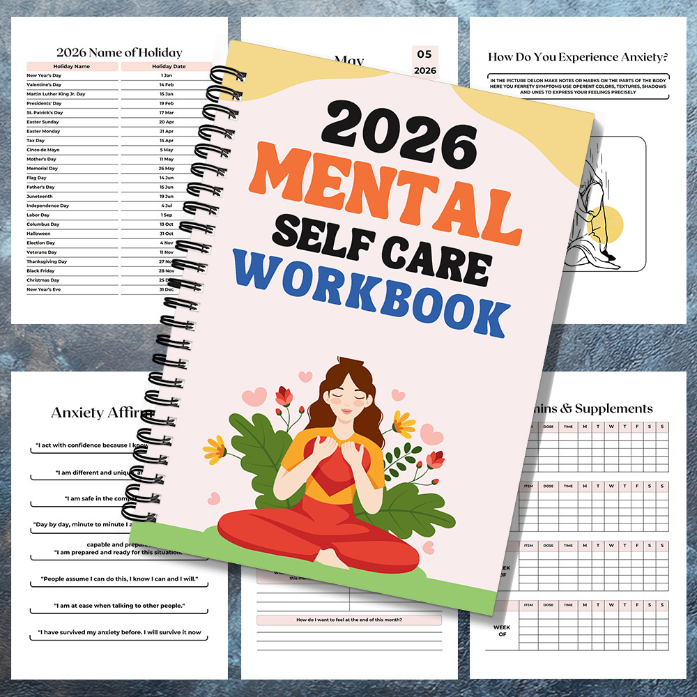 1PC 2026 마음챙김 정신 자기 관리 워크북: 웰니 - Health Wellness Mental Health 리뷰 및 가격