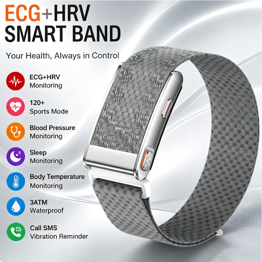 스마트 건강 팔찌 ECG HRV 혈압 수면 모니터 체온 - Health Wellness Bracelet 리뷰 및 가격