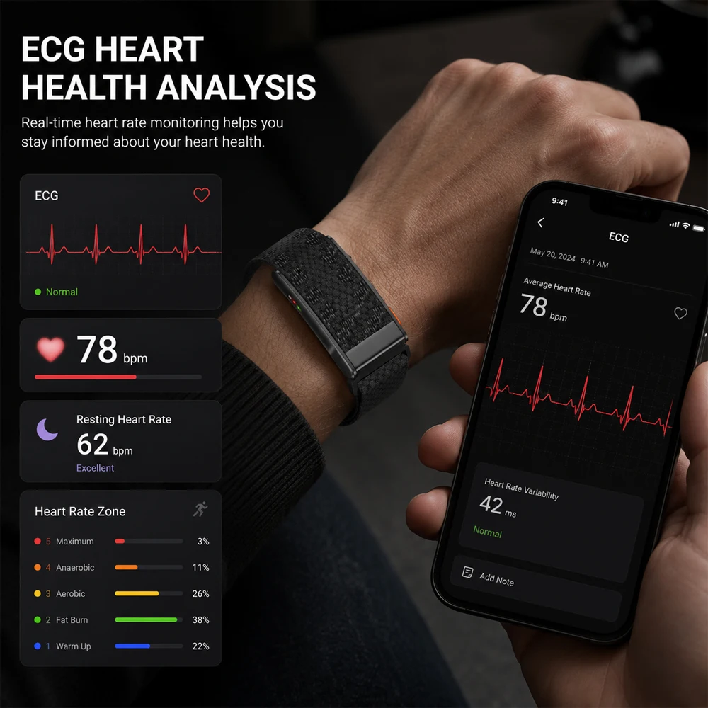 2026년형 새로운 스크린리스 스마트 헬스 워치 ECG - Health Wellness Activities 리뷰 및 가격